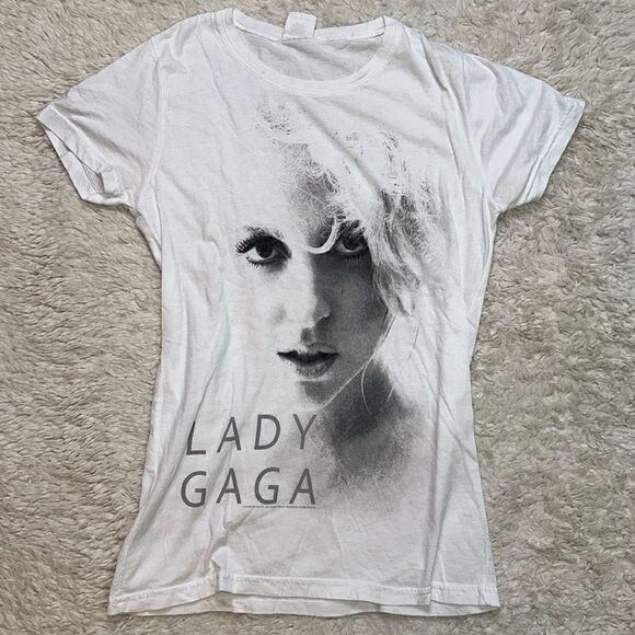 Lady Gaga 2010 Ate My Heart Merch Kids Medium in White - Picture 1 of 6